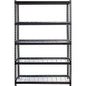 Lorell Wire Deck Shelving 5 Shelf(ves) - 72" Height x 48" Width x 18" Depth - 28% Recycled - Black - Steel - 1 Each (LLR99930)