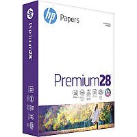 HP Papers Premium28 Laser Paper - Bright White 100 Brightness - Letter - 8 1/2" x 11" - 28 lb Basis Weight - 320 g/m² Grammage - Smooth - Uncoated, ColorLok Technology, Heavyweight - Bright White - 500 / Ream (205200)
