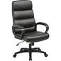SOHO SOHO High-back Executive Chair Black Seat Color - Bonded Leather Seat Material - Black Back Color - Bonded Leather Back Material - High Back - 5-star Base - 1 Each (LLR41843)