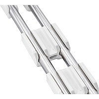 Lorell Stacking Chair Ganging Clips White - Plastic - 16 / Pack (LLR42955)