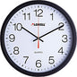 Lorell 12-1/2" Slimline Wall Clock Analog - Quartz - Black Case - Modern Style (LLR61008)