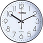 Lorell 12" Round Quiet Wall Clock Analog - Quartz - Black Case (LLR61011)