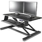 Kantek Electric Sit to Stand Workstation Up to 24" Screen Support - 60 lb Load Capacity - 23.40" Height x 35" Width x 26" Depth - Desktop - Steel, Medium Density Fiberboard (MDF) - Black (STS965)