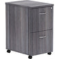 Lorell Essentials Series File/File Mobile File Cabinet 28.3" Height x 16" Width x 22" Depth - 2 x File Drawer(s) - Finish: Weathered Charcoal, Laminate (LLR69561)
