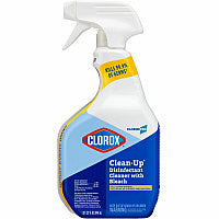 CloroxPro(TM) Clean-Up Disinfectant Cleaner with Bleach Ready-To-Use - 32 fl oz (1 quart) - Antibacterial, Disinfectant - Clear - 432 / Pallet (35417PL)