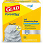 CloroxPro(TM) ForceFlex Tall Kitchen Drawstring Trash Bags 13 gal Capacity - 0.90 mil (23 Micron) Thickness - Drawstring Closure - Gray - Kitchen, Can, Office, Breakroom, School, Restaurant, Commercial, Cafeteria - 100/Box - 78 / Bundle (70427BD)