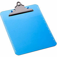 Business Source Spring Clip Plastic Clipboard 8 1/2" x 11" Sheet Size - Spring Clip - Plastic - Blue - 1 Each (BSN01863)