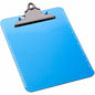Business Source Spring Clip Plastic Clipboard 8 1/2" x 11" Sheet Size - Spring Clip - Plastic - Blue - 1 Each (BSN01863)
