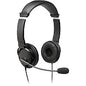 Kensington Hi-Fi Headphones with Mic Stereo - Mini-phone (3.5mm) - Wired - Over-the-head, On-ear - Binaural - Circumaural - 6 ft Cable - Noise Cancelling Microphone - Noise Canceling - Black (97603)