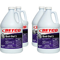 Betco Quat-Stat 5 Disinfectant Gallon Concentrate - 128 fl oz (4 quart) - Lavender Scent - Deodorize - Purple - 4 / Carton (3410400CT)