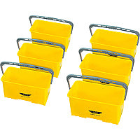 Ettore 6-gallon Super Bucket 6 gal - Handle, Secure Grip - 10.5" x 21.8" x 11.8" - Yellow - 6 / Carton (85000CT)