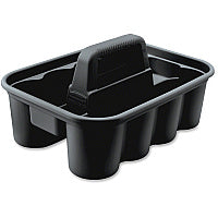 Rubbermaid Commercial Deluxe Carry Caddy 15" Length x 10.90" Width x 7.40" Height - Black - 6 / Carton (315488BLACT)