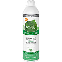 Seventh Generation Disinfectant Cleaner For Day Care - 13.9 fl oz (0.4 quart) - Eucalyptus Spearmint & Thyme Scent - Non-flammable, Rinse-free, Antibacterial, Disinfectant - Clear - 8 / Carton (22981CT)