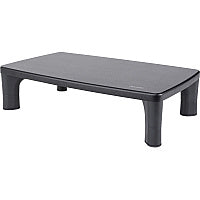 Allsop Hi-Lo Adjustable Height Monitor Stand - Up to 32" Screen Support - 30 lb Load Capacity - 4" Height x 15.80" Width x 9.50" Depth - Medium Density Fiberboard (MDF), Rubber - Black (32190)