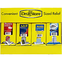 Lil' Drug Store Grab N' Go Display Medicine Dispenser 10.8" Height x 16.5" Width x 2.3" Depth - Cardboard Case - 1 Each (71622)