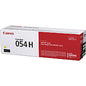 Canon 054H Original High Yield Laser Toner Cartridge - Yellow - 1 Each 2300 Pages (CRTDG054HY)