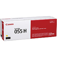 Canon 055H Original High Yield Laser Toner Cartridge - Yellow - 1 Each 5900 Pages (CRTDG055HY)