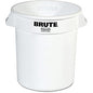 Rubbermaid Commercial Brute 10-Gallon Vented Container 10 gal Capacity - Round - Tear Resistant, Reinforced, UV Coated, Damage Resistant, Warp Resistant, Handle, Warp Resistant, Damage Resistant, Crack Resistant, Handle - 17.3" Height x 15.6" D (261000WH)