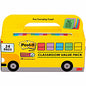 Post-it(R) Super Sticky Notes Bus Cabinet Pack 3" Flag/Note Width x 3" Flag/Note Length - Square - 70 Sheets per Pad - Iris, Electric Blue, Evergreen, Yellow, Candy Red - Sticky, Recyclable, Adhesive, Reusable - 24 / Pack (65424SSBUS)