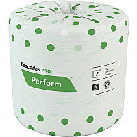 Cascades PRO Perform Standard Toilet Paper 2 Ply - 4" Width x 3.50" Length - 336 Sheets/Roll - White - 48 / Carton (B340)