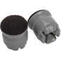 Lorell 1-3/8" Round Leg Slip-on Floor Savers Gray - Vinyl - 100/Box (LLR00121)