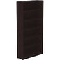 Lorell Laminate Bookcase x 0.8" Thickness Shelf, 72" Height x 36" Width x 12" Depth - 6 Shelve(s) - 5 Adjustable Shelf(ves) - Square Edge - Material: Thermofused Laminate (TFL) - Finish: Espresso (LLR18228)