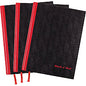 Black n' Red Casebound Hardcover Notebook 3-pack Case Bound - 12" Height x 8.5" Width x 1.7" Length - Matte Cover - Hard Cover, Bleed Resistant, Ribbon Marker - 3 / Pack (400123487)