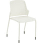 Safco Next Stack Chair White Seat Color - Polypropylene Seat Material - White Back Color - Polypropylene Back Material - Tubular Steel Frame Material - Four-legged Base - 4 / Carton (4287WH)