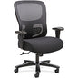 Sadie Big and Tall Task Chair Black Seat Color - Fabric, Plush Seat Material - Black Back Color - Mesh Back Material - 5-star Base - Black - 1 Each (VST141)