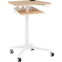 Safco Active Collection Vum Mobile Workstation 47.8" Height x 25.3" Width x 19.8" Depth - 2 Shelve(s) - Finish: Natural (1944NA)