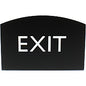 Lorell Exit Sign 4.5" Width x 6.8" Height - Curved Shape - Surface-mountable - Easy Readability, Braille - Indoor - Plastic - Black - 1 Each (LLR02680)