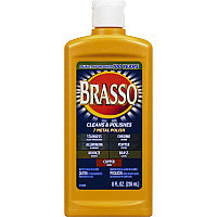 Brasso Metal Polish 8 fl oz (0.3 quart) - Tan Bottle - 1 Each (89334)