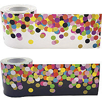 Teacher Created Resources Colorful Confetti Border Trim Colorful Confetti - Sturdy, Durable - 3" Width x 600" Length - Multicolor - 2 / Set (32302)