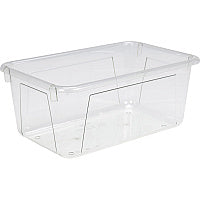 Storex Crystal Clear Cubby Bin 5.18" Height x 7.80" Width x 12.09" Length - Clear - 5 / Carton (62464U05C)