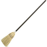 Rubbermaid Commercial Wood Handle Lobby Corn Broom Corn Fiber Bristle - 12" Brush Face - 38" Overall Length - Wood Handle - 12 / Carton (6373BROCT)