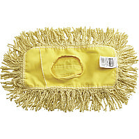 Rubbermaid Commercial Trapper Blend Dust Mop 5" Width x 24" Length - Yarn, Cotton, Plastic - 12 / Carton (J15300YELCT)