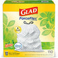Glad ForceFlex Tall Kitchen Drawstring Trash Bags Gain Original with Febreze Freshness - 13 gal Capacity - 33.75 ft Length x 25.38 ft Width x 0.72 mil (18 Micron) Thickness - Drawstring Closure - White - Home, Office, Kitchen, Breakroom - 110 / Bo (79114)