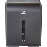 FranklinCovey Georgia-Pacific Combi-Fold Paper Towel Dispenser C Fold, Multifold, BigFold, Z Fold Dispenser - 400 x C Fold, 600 x Multifold - 15.5" Height x 11" Width x 5.3" Depth - Plastic - Black - Durable, Key Lock - 1 / Carton (56650A)