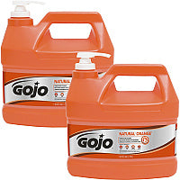Gojo(R) NATURAL* ORANGE Pumice Hand Cleaner Orange Citrus Scent - 1 gal - Pump Bottle Dispenser - Soil Remover, Dirt Remover, Grease Remover, Oil Remover - Hand - Fast Acting, Heavy Duty - 2 / Carton (095502)