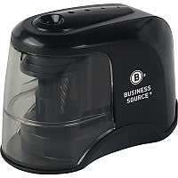 Business Source 2-way Electric Pencil Sharpener AC Adapter Powered - Steel Alloy, ABS Plastic - 1 Each (BSN02870)