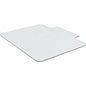 Lorell Tempered Glass Chairmat with Lip Hardwood Floor, Carpet48" Width x 36" Depth - Lip Size 23" Length x 6" Width - Tempered Glass - Clear - 1 Each (LLR82836)
