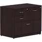 Lorell Essentials Series Box/Box/File Lateral File 29.5" Height x 35.5" Width x 22" Depth Lateral File, x 1" Thickness Side Panel - 4 x File, Box Drawer(s) - Finish: Espresso Laminate (LLR18273)