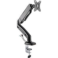 Lorell Mounting Arm for Monitor - Black Height Adjustable - 1 Display(s) Supported - 14.30 lb Load Capacity - 75 x 75, 100 x 100 - 1 Each (LLR99800)