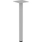 Lorell Relevance Series Offset Square Leg Powder Coated Silver Square Leg Base - 28.50" Height x 7.87" Width - Assembly Required - 1 Each (LLR16250)