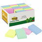 Post-it(R) Greener Notes Value Pack - Beachside Cafe Color Collection 1 1/2" Flag/Note Width x 2" Flag/Note Length - Rectangle - Positively Pink, Canary Yellow, Fresh Mint, Moonstone - Paper - Self-stick, Removable, Recyclable, Residue-free (65324RPVAD)