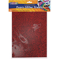 Creativity Street Wonderfoam Glitter Sheets Art Project, Craft Project - Recommended For 3 Year - 10 Piece(s) - 11.70" Height x 8.25" Width - Multicolor - Foam - 10 / Set (4344)