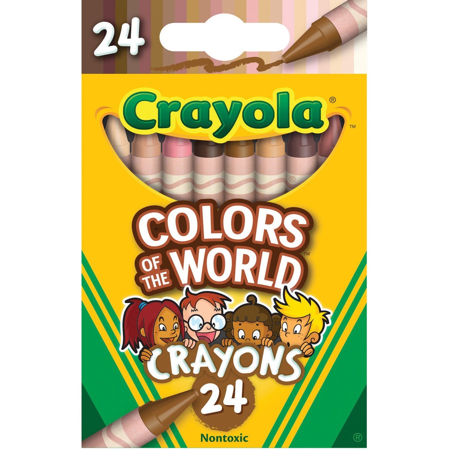 Crayola Color World Crayons 1.1" Length - Assorted - 24 / Pack (520108)