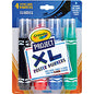 Crayola XL Classic Poster Markers Bold Chisel Marker Point - Washable - Black, Green, Blue, Red Ink - 4 / Pack (588356)
