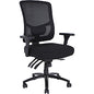 Lorell Big & Tall Mesh Back Office Chair Fabric Seat Material - Black - Armrest - 1 Each (LLR40210)