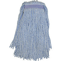 Genuine Joe Blended Yarn Mophead #24 - Stain Resistant, Cut Ends, Durable, Narrow Headband - Yarn - Blue - 1 Each (GJON24B1B)
